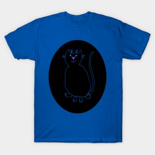 Cat Hiding in Oval T-Shirt